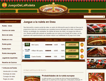 Tablet Screenshot of juegodelaruleta.net